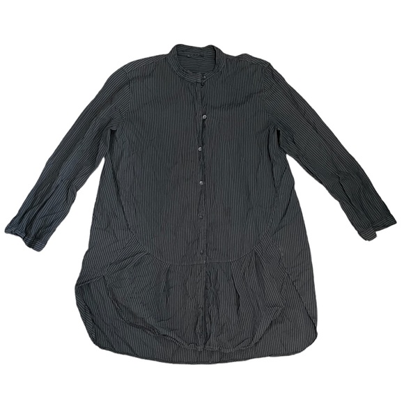 OSKA | Grey Oversized Long Sleeve Button Down Tunic Top - Picture 2 of 13